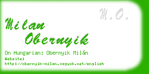 milan obernyik business card